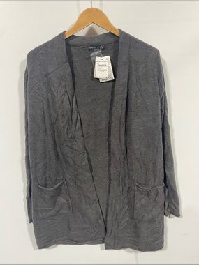 NWT Barefoot dreams Cozy-chic lite Open-Front Women's Cardigan Sweater - Gray